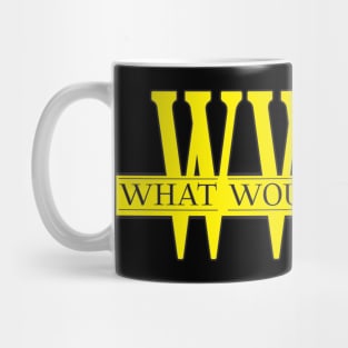 WWJD What would Jesus do yellow Mug